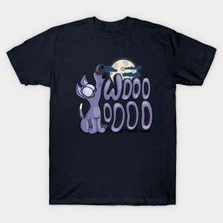 Dog Howling At The Moon (Purple) T-Shirt